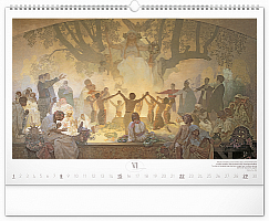Nástenný kalendár Slovanská epopeja – Alfons Mucha 2025, 48 × 33 cm 6