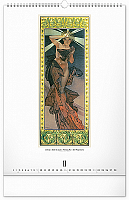 Nástenný kalendár Alfons Mucha 2025, 33 × 46 cm 2