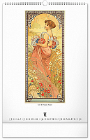 Nástenný kalendár Alfons Mucha 2025, 33 × 46 cm 6