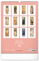 Nástenný kalendár Alfons Mucha 2025, 33 × 46 cm 14