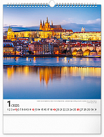 Nástenný kalendár Praha 2025, 30 × 34 cm 1