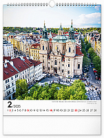 Nástenný kalendár Praha 2025, 30 × 34 cm 2