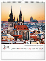Nástenný kalendár Praha 2025, 30 × 34 cm 3