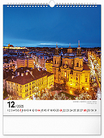 Nástenný kalendár Praha 2025, 30 × 34 cm 12