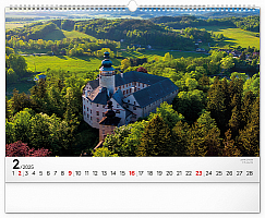 Nástenný kalendár Panorámy Česka 2025, 48 × 33 cm 2