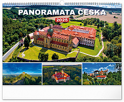 NOTIQUE Nástenný kalendár Panorámy Česka 2025, 48 x 33 cm