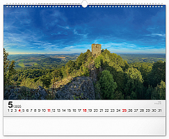 NOTIQUE Nástenný kalendár Panorámy Česka 2025, 48 x 33 cm 5