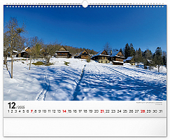 NOTIQUE Nástenný kalendár Panorámy Česka 2025, 48 x 33 cm 12