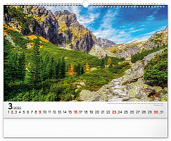 Nástenný kalendár Magické Tatry 2025, 48 × 33 cm 3