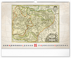 Nástenný kalendár Staré mapy 2025, 48 × 33 cm 5