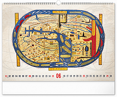 Nástenný kalendár Staré mapy 2025, 48 × 33 cm 6