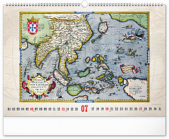Nástenný kalendár Staré mapy 2025, 48 × 33 cm 7
