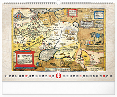 Nástenný kalendár Staré mapy 2025, 48 × 33 cm 9