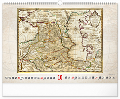 Nástenný kalendár Staré mapy 2025, 48 × 33 cm 10