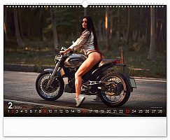 Nástenný kalendár Girls & Bikes 2025, 48 x 33 cm 2