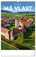 NOTIQUE Nástenný kalendár Má vlasť CZ 2026, 33 x 46 cm
