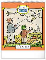 NOTIQUE Nástenný kalendár Josef Lada – Riekanky CZ 2026, 30 x 34 cm