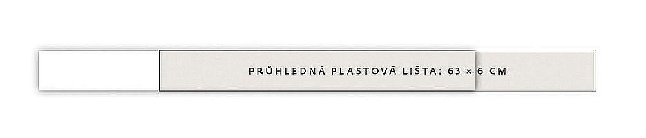 Priehľadná plastová lišta s kapsou k týždennej plánovacej mape A2