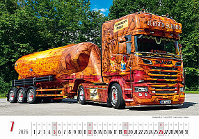 Nástenný kalendár Trucks 2026 2