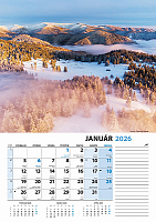 Nástenný kalendár Slovensko z výšky 2026 2