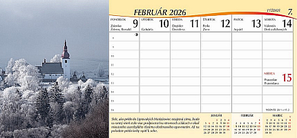 Stolový kalendár Slovensko stĺpcové 2026 1
