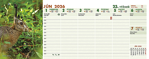 Stolový kalendár Poľovník 2026 1