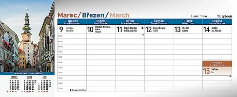 Stolový kalendár Slovensko 2026 2