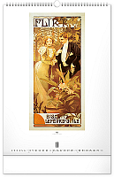 NOTIQUE Nástenný kalendár Alfons Mucha 2027, 33 x 46 cm 2