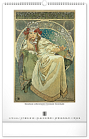 NOTIQUE Nástenný kalendár Alfons Mucha 2027, 33 x 46 cm 3