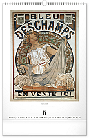 NOTIQUE Nástenný kalendár Alfons Mucha 2027, 33 x 46 cm 4