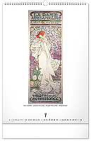 NOTIQUE Nástenný kalendár Alfons Mucha 2027, 33 x 46 cm 5