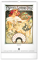NOTIQUE Nástenný kalendár Alfons Mucha 2027, 33 x 46 cm 12