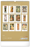 NOTIQUE Nástenný kalendár Alfons Mucha 2027, 33 x 46 cm 13