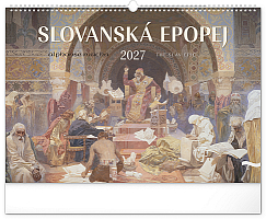 NOTIQUE Nástenný kalendár Slovanská epopej – Alfons Mucha 2027, 48 x 33 cm