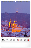 NOTIQUE Nástenný kalendár Praha CZ 2027, 33 x 46 cm 1