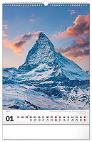 NOTIQUE Nástenný kalendár Hory 2027, 33 x 46 cm 1