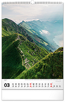 NOTIQUE Nástenný kalendár Hory 2027, 33 x 46 cm 3