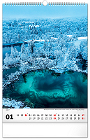 NOTIQUE Nástenný kalendár Voda 2027, 33 x 46 cm 1