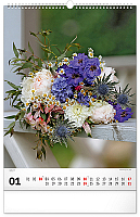 NOTIQUE Nástenný kalendár Kytice 2027, 33 x 46 cm 1