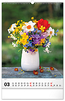 NOTIQUE Nástenný kalendár Kytice 2027, 33 x 46 cm 3