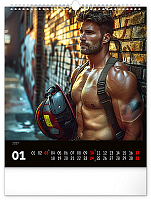Nástenný kalendár Dreamy Firefighters 2027, 30 x 34 cm 1