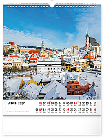 NOTIQUE Nástenný kalendár Česká republika CZ 2027, 30 x 34 cm 1
