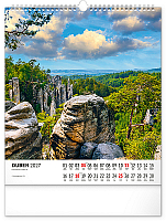 NOTIQUE Nástenný kalendár Česká republika CZ 2027, 30 x 34 cm 4