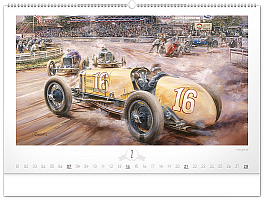 NOTIQUE Nástenný kalendár Oldtimers – Václav Zapadlík 2027, 64 x 42 cm 2