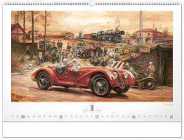 NOTIQUE Nástenný kalendár Oldtimers – Václav Zapadlík 2027, 64 x 42 cm 10