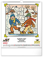 NOTIQUE Nástenný kalendár Josef Lada – Riekanky CZ 2027, 30 x 34 cm 1