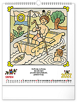 NOTIQUE Nástenný kalendár Josef Lada – Riekanky CZ 2027, 30 x 34 cm 8
