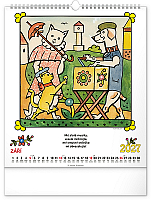 NOTIQUE Nástenný kalendár Josef Lada – Riekanky CZ 2027, 30 x 34 cm 9