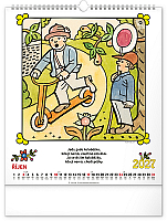NOTIQUE Nástenný kalendár Josef Lada – Riekanky CZ 2027, 30 x 34 cm 10