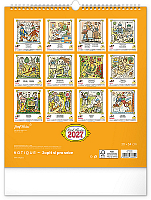 NOTIQUE Nástenný kalendár Josef Lada – Riekanky CZ 2027, 30 x 34 cm 13